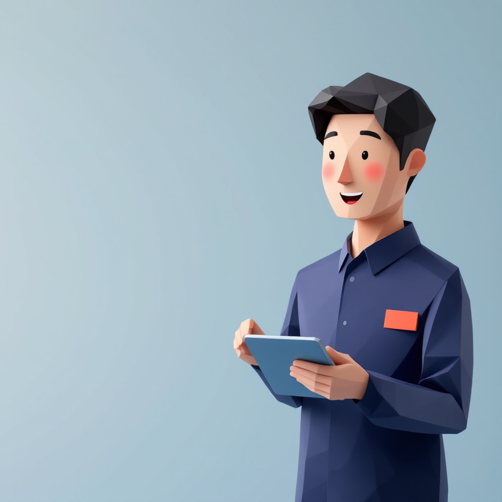 金融DX導入PMのキャラクターイラスト